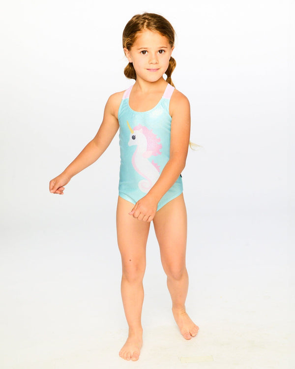 One-Piece Swimsuit Aqua - H30OG90_04040
