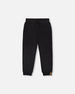 French Terry Sweatpants With Cross Seams Black - H30U24_09990