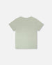 Organic Cotton Jersey T-Shirt With Print Sage - H30U75_03002