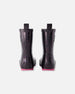 Rain Boots In Natural Rubber Black Glitter - H30WB10_3H169