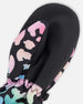 Mid-Season Mittens In Recycled Polyester Black Animal Print - H30WM201_3H010
