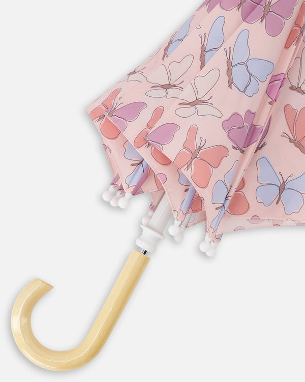 Umbrella Pink Butterfly Print - H30WPR_3H007