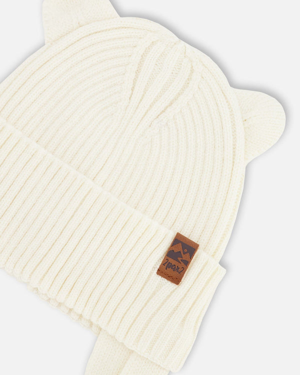 Baby Knit Hat Off White - H30WT23_01380