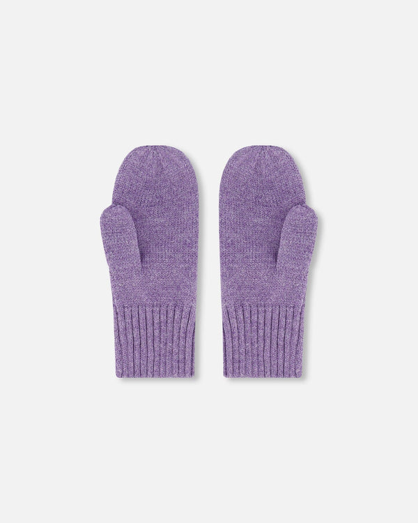 Ribbed Knit Mittens Lavender - H30WT26_05002