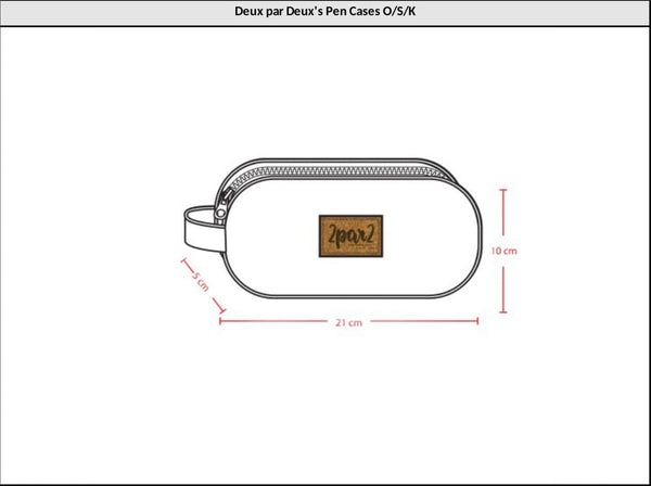 Double Pencil Case Rainbow Heart Print School Supplies Deux par Deux