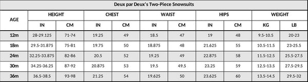 Two-Piece Baby Snug Snowsuit Chanterelle Snowsuits Deux par Deux