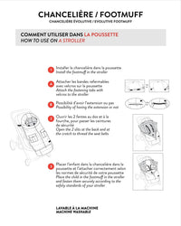 Evolutive Baby Footmuff Designed For Car Seat And Stroller Off-White - H10A405_165
