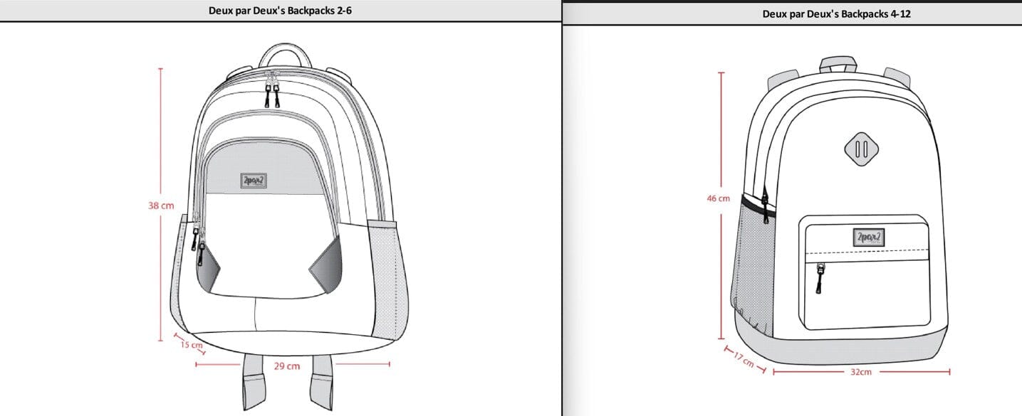 Kids Backpack Aurora Borealis School Supplies Deux par Deux 