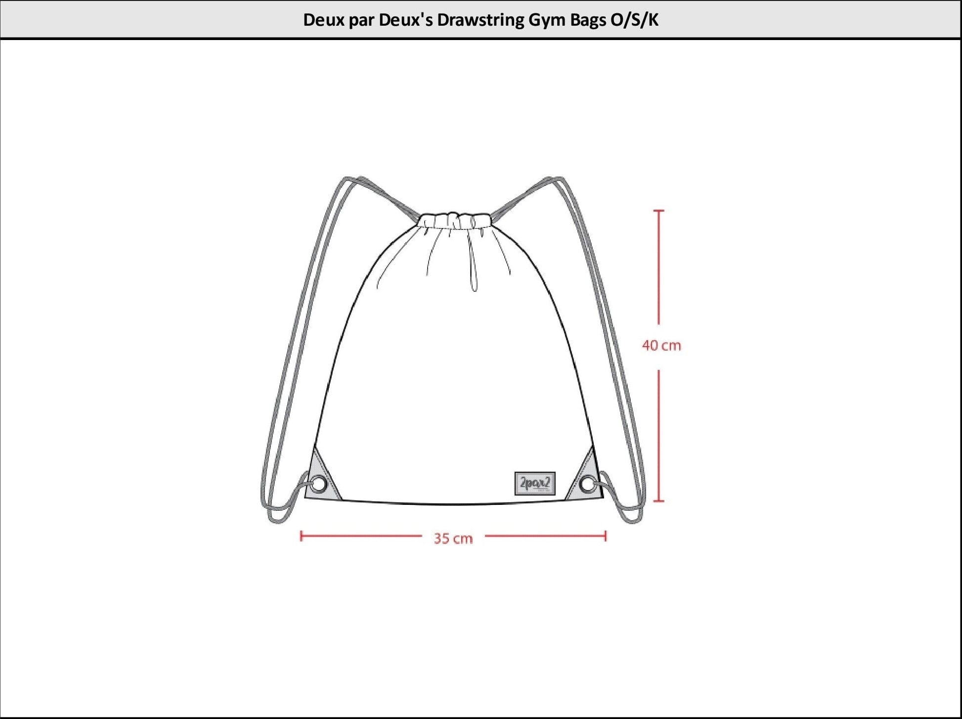 Drawstring Bag Black Butterfly Print School Supplies Deux par Deux 