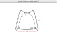 Drawstring Bag Black Butterfly Print School Supplies Deux par Deux 