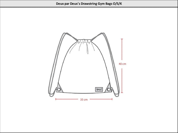 Drawstring Bag Black Butterfly Print School Supplies Deux par Deux 