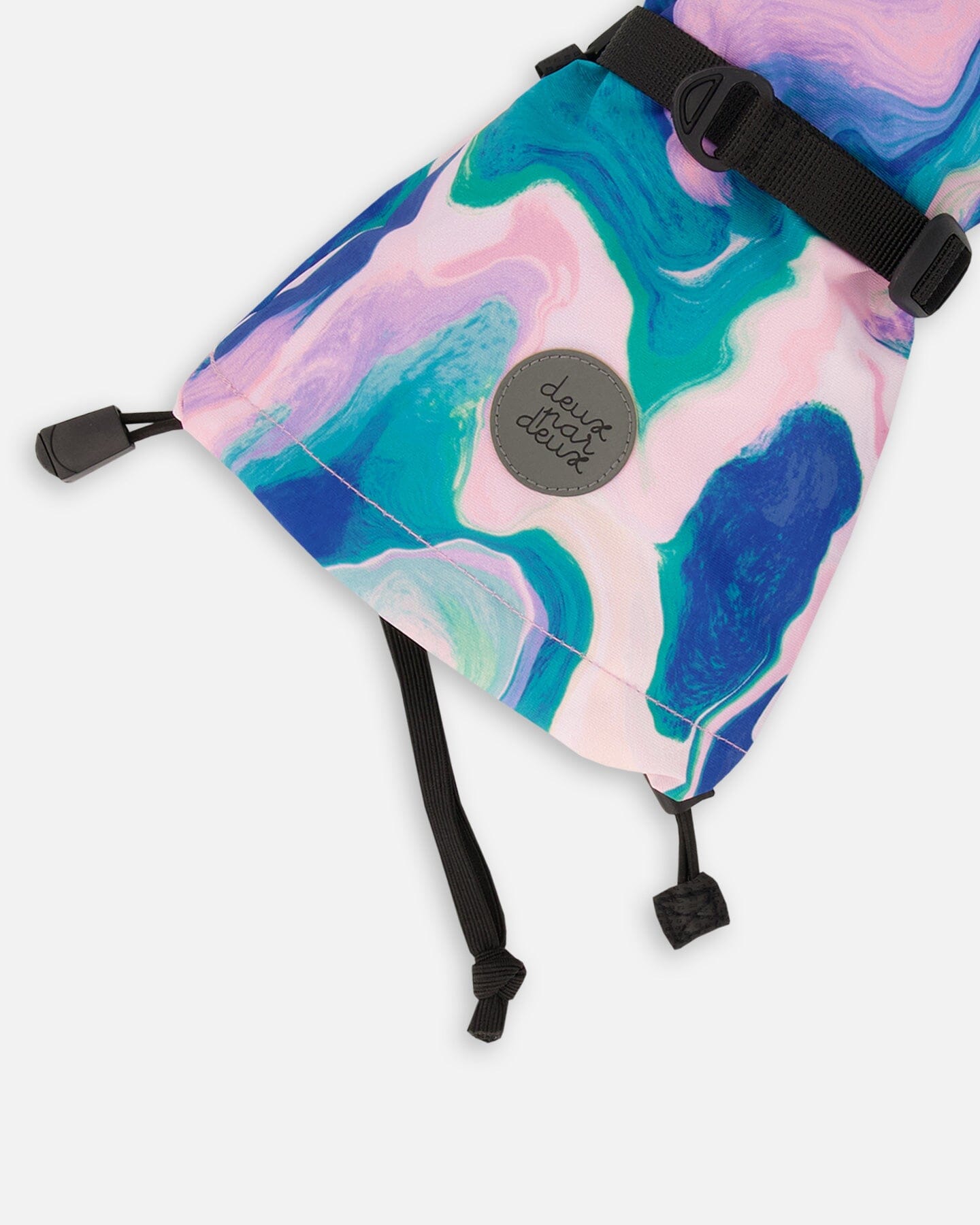 Mittens With String In Marbled Print Winter Accessories Deux par Deux 