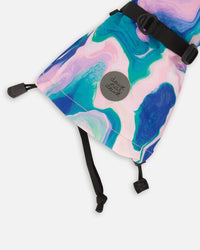 Mittens With String In Marbled Print Winter Accessories Deux par Deux 