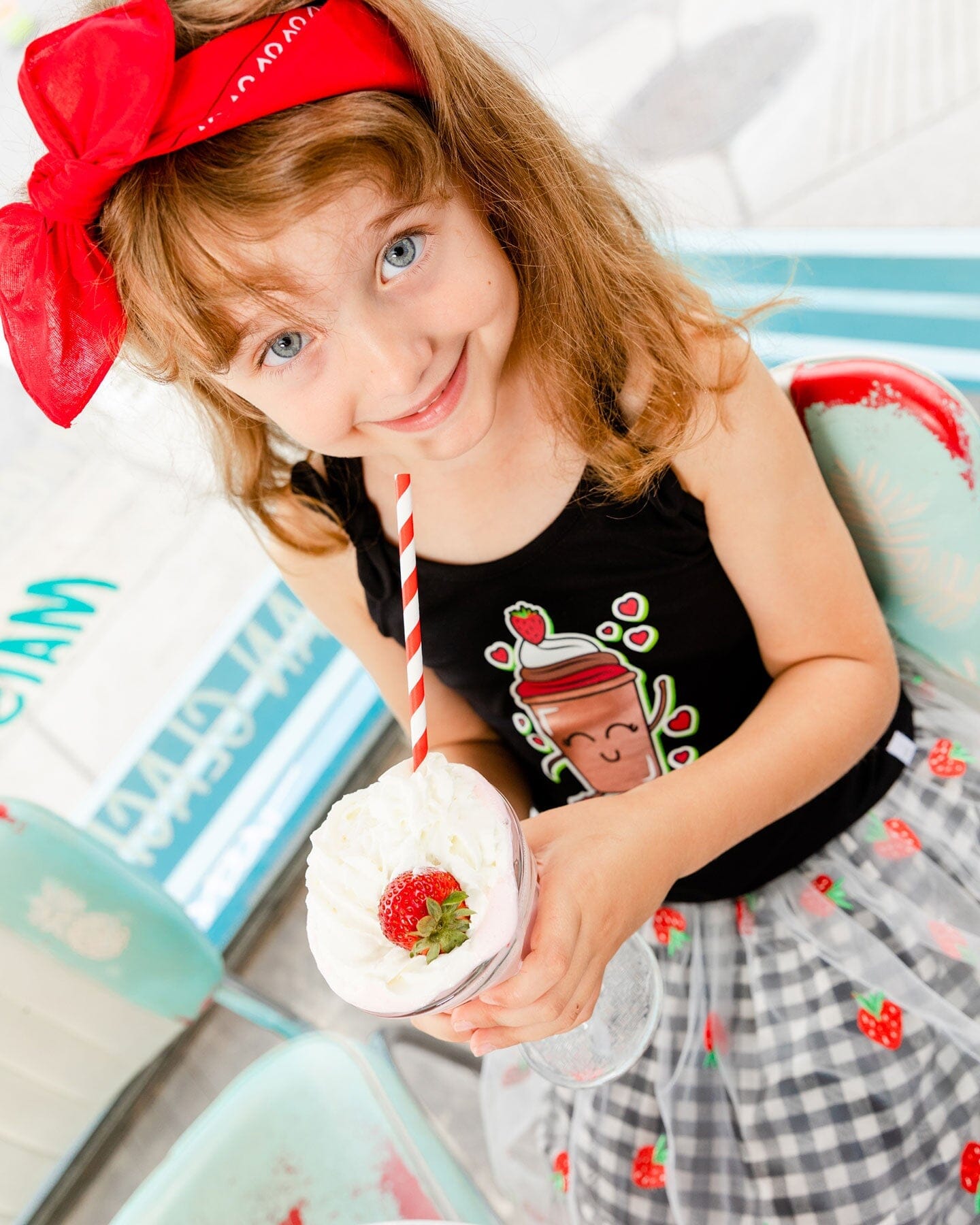 Skirt With Embroidered Mesh Little Vichy Black And White - F30K80_029