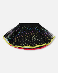 Printed Mesh Skirt Multicolor Skirts Deux par Deux 