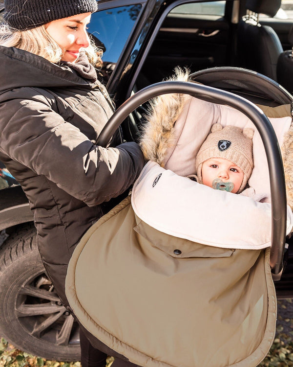 Bunting Bag Designed For Car Seat And Stroller Purple Gray Snowsuits Deux par Deux 