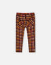 Milano Treggings Plaid Magenta And Brown - G20H22_080
