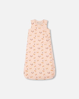 Printed Muslin Sleep Sack Peach With Pears - G30ASB_070