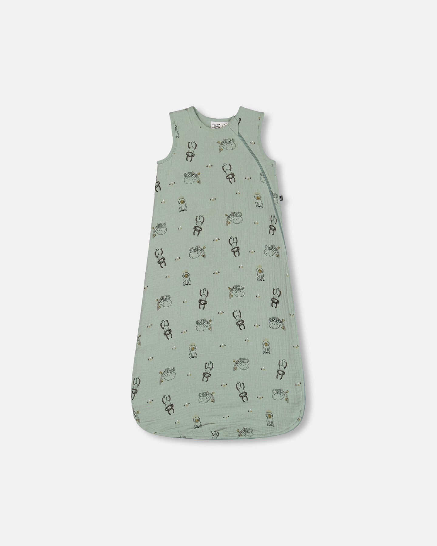 Printed Muslin Sleep Sack Sage Monkey - G30ASB_071