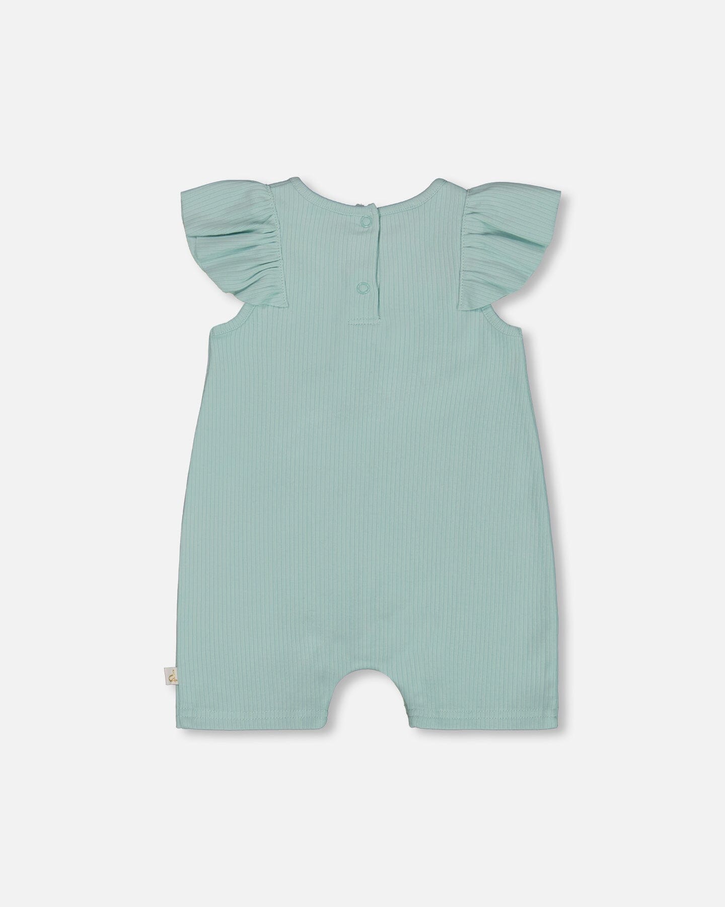 Organic Cotton Romper With Frills Light Blue - G30F40_410