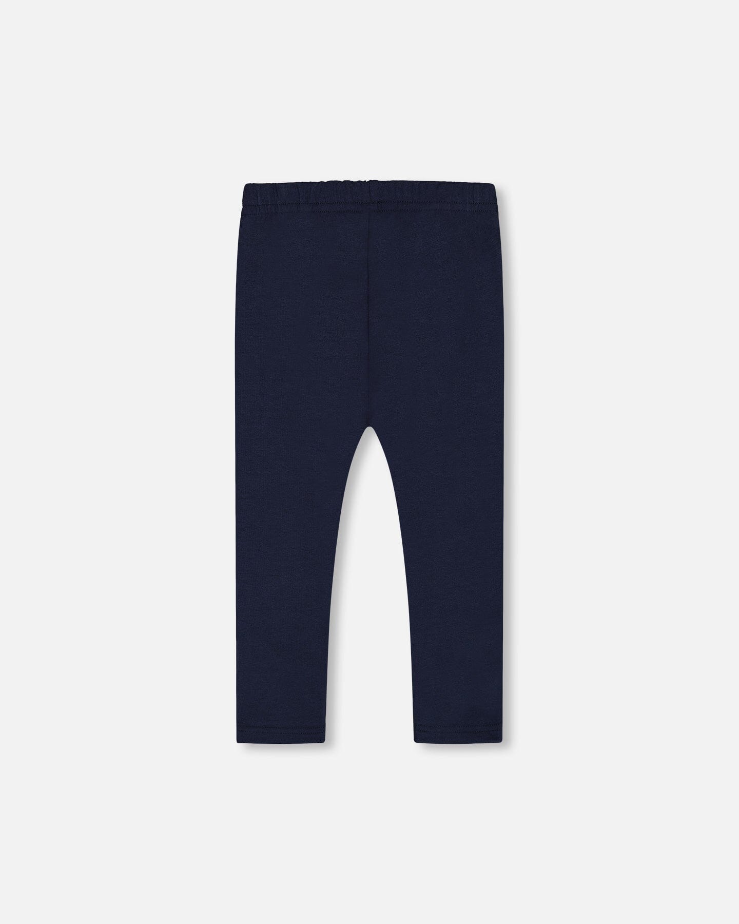 Organic Cotton Capri Leggings With Mesh Navy Blue - G30G60_481