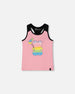 Organic Cotton Racerback Tank Top Candy Pink And Black - G30K70_605