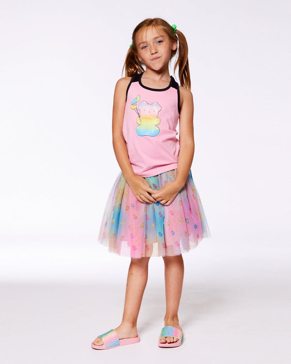 Organic Cotton Racerback Tank Top Candy Pink And Black - G30K70_605