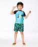 Printed Swim Trunks Green Jungle On Black - G30NB11_040