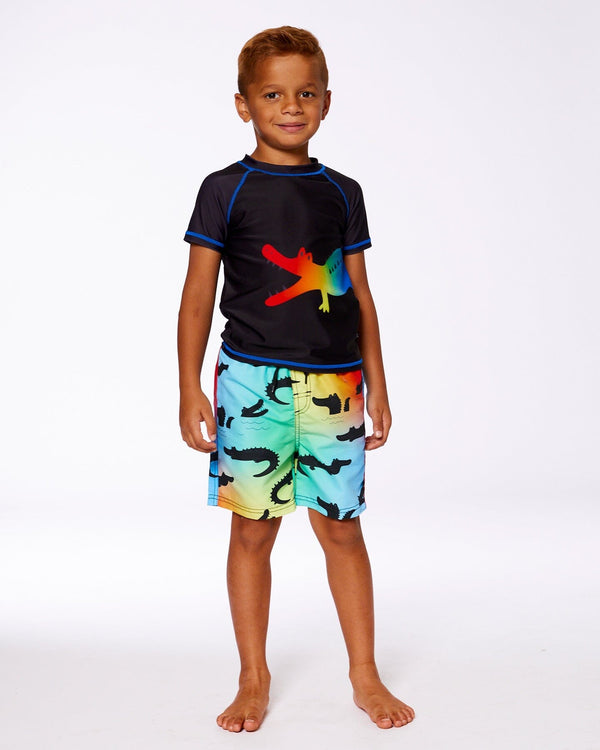 Printed Boardshorts Multicolored Crocodile - G30NB31_061