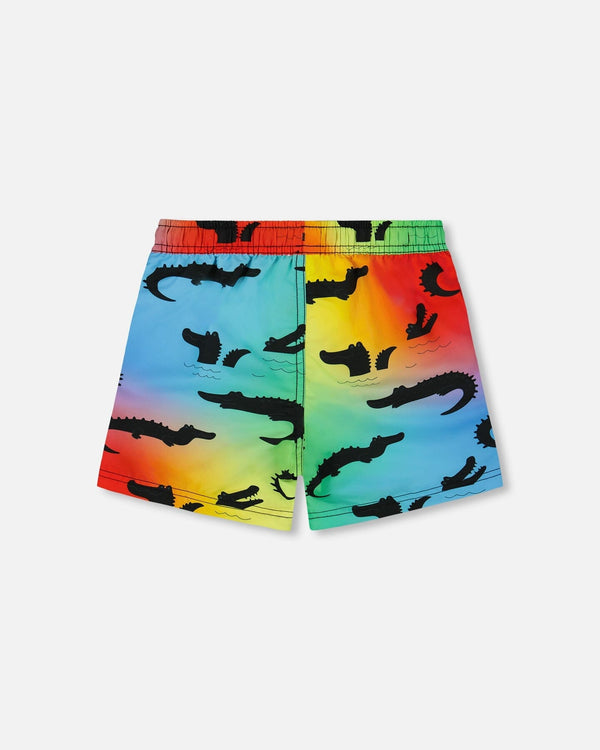 Printed Boardshorts Multicolored Crocodile - G30NB31_061