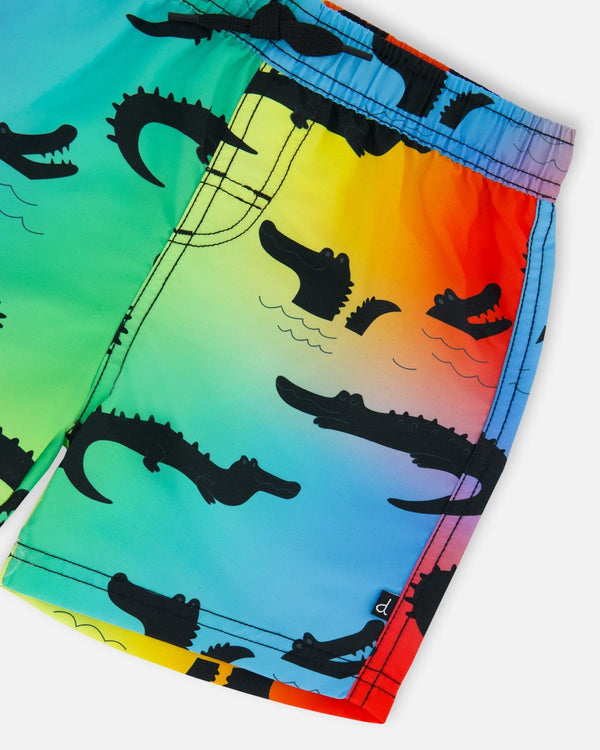 Printed Boardshorts Multicolored Crocodile - G30NB31_061