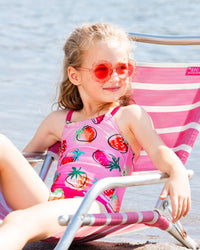 Printed One-Piece Swimsuit Pink Gradient Strawberry - G30NG51_000