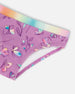 Printed Two-Piece Swimsuit Old Mauve And Multicolored Butterflies - G30NG62_054