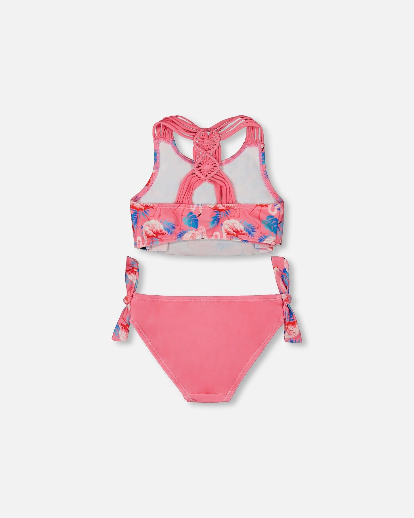 Printed Two-Piece Swimsuit Candy Pink And Pink Flamingo - G30NG72_056