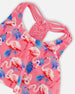 Printed Two-Piece Swimsuit Candy Pink And Pink Flamingo - G30NG72_056