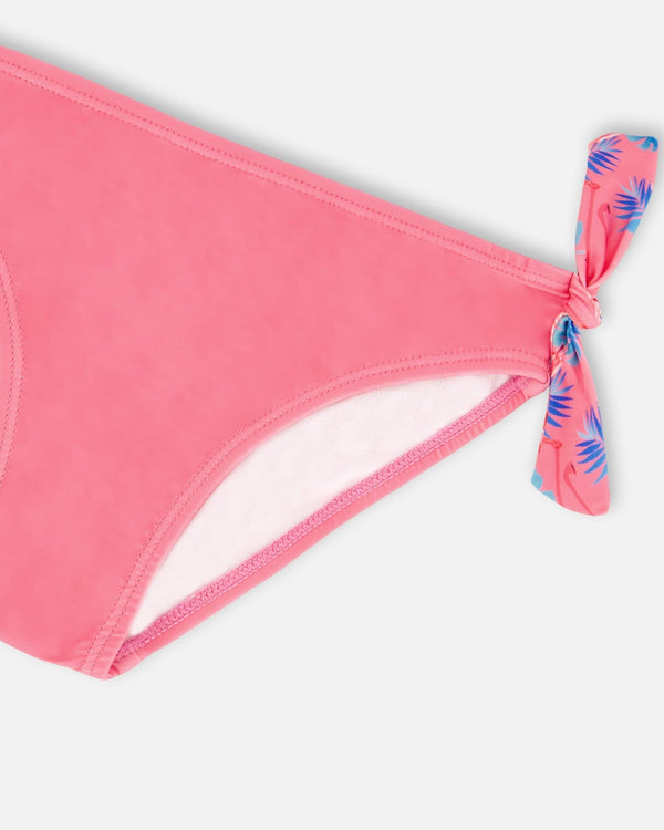 Printed Two-Piece Swimsuit Candy Pink And Pink Flamingo - G30NG72_056
