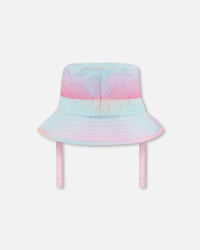 Printed Beach Sun Hat Pink, Orange, And Turquoise - G30NGC_000
