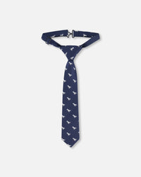 Neck Tie Navy Blue And Dino - G30RCR_484