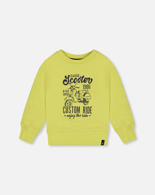 Pullover Graphic Sweatshirt Lime Green - G30S31_225