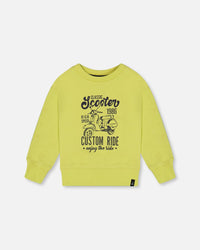 Pullover Graphic Sweatshirt Lime Green - G30S31_225