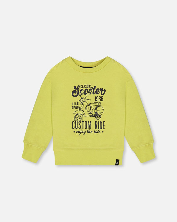 Pullover Graphic Sweatshirt Lime Green - G30S31_225