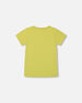 Organic Cotton Tee Lime Green And Blue Vespa - G30S70_225