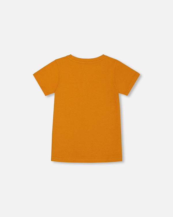 Organic Cotton Tee Vibrant Orange And Blue Vespa - G30S70_240