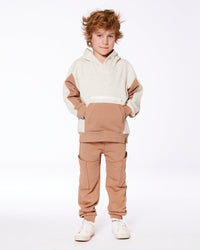 French Terry Sweatpants With Side Pockets Beige - G30U23_919