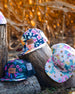 Printed Cap Black And Blue And Pink Items - G30VGC_051