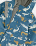 Blue Raincoat With Crocodiles That Change Color Upon Contact With Water Outerwear Deux par Deux 