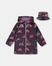 Printed Rain Coat With Hat Rainbow On Shiny Background Outerwear Deux par Deux 