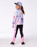 Colorblock Athletic Leggings Black And Multicolored Butterflies - G30XG60_999