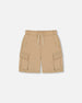 Parachute Cargo Pocket Shorts Light Beige Pants & Shorts Deux par Deux 