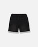 French Terry Denim Short Black Jeans - G30YB28_124